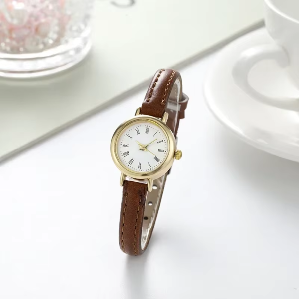 Lady Watch Accurate Thin Strap Delicate Vintage Ultra-Small Dial Decoration Alloy Academy Style Quartz Watch Clothing Accessory - Image 5