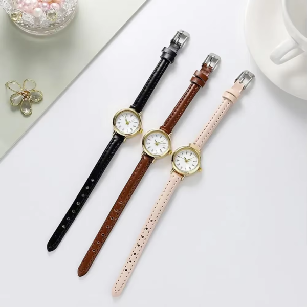 Lady Watch Accurate Thin Strap Delicate Vintage Ultra-Small Dial Decoration Alloy Academy Style Quartz Watch Clothing Accessory - Image 6