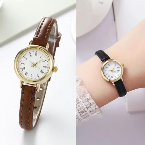 Lady Watch Accurate Thin Strap Delicate Vintage Ultra-Small Dial Decoration Alloy Academy Style Quartz Watch Clothing Accessory - Image 2