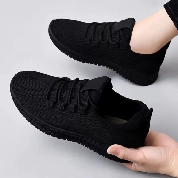 Women'S Breathable Non-Slip Platform Fashion New Casual Shoes Korean Running Shoes Black Sneakers Shoes for Women 2024 Autumn