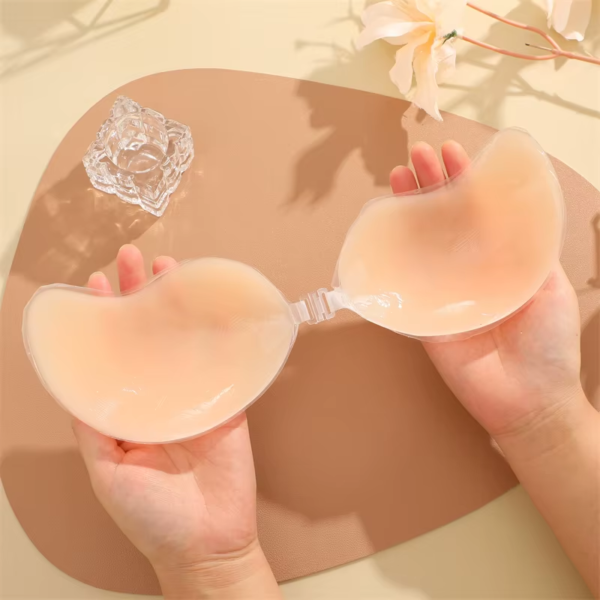 Reusable Silicone Nipple Covers Women Mango Shaped Self Adhesive Bra Strapless Push-Up Bralette Invisible Breast Petals Lingerie - Image 2