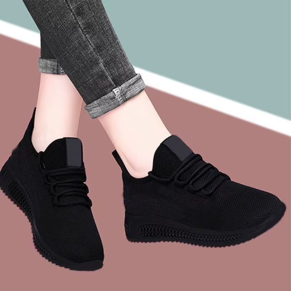 Women'S Breathable Non-Slip Platform Fashion New Casual Shoes Korean Running Shoes Black Sneakers Shoes for Women 2024 Autumn - Image 5